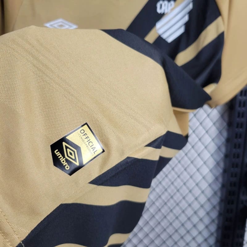 Camisa Athletico Paranaense Away 24-25 – Edição Centenário Dourada com Detalhes Pretos
