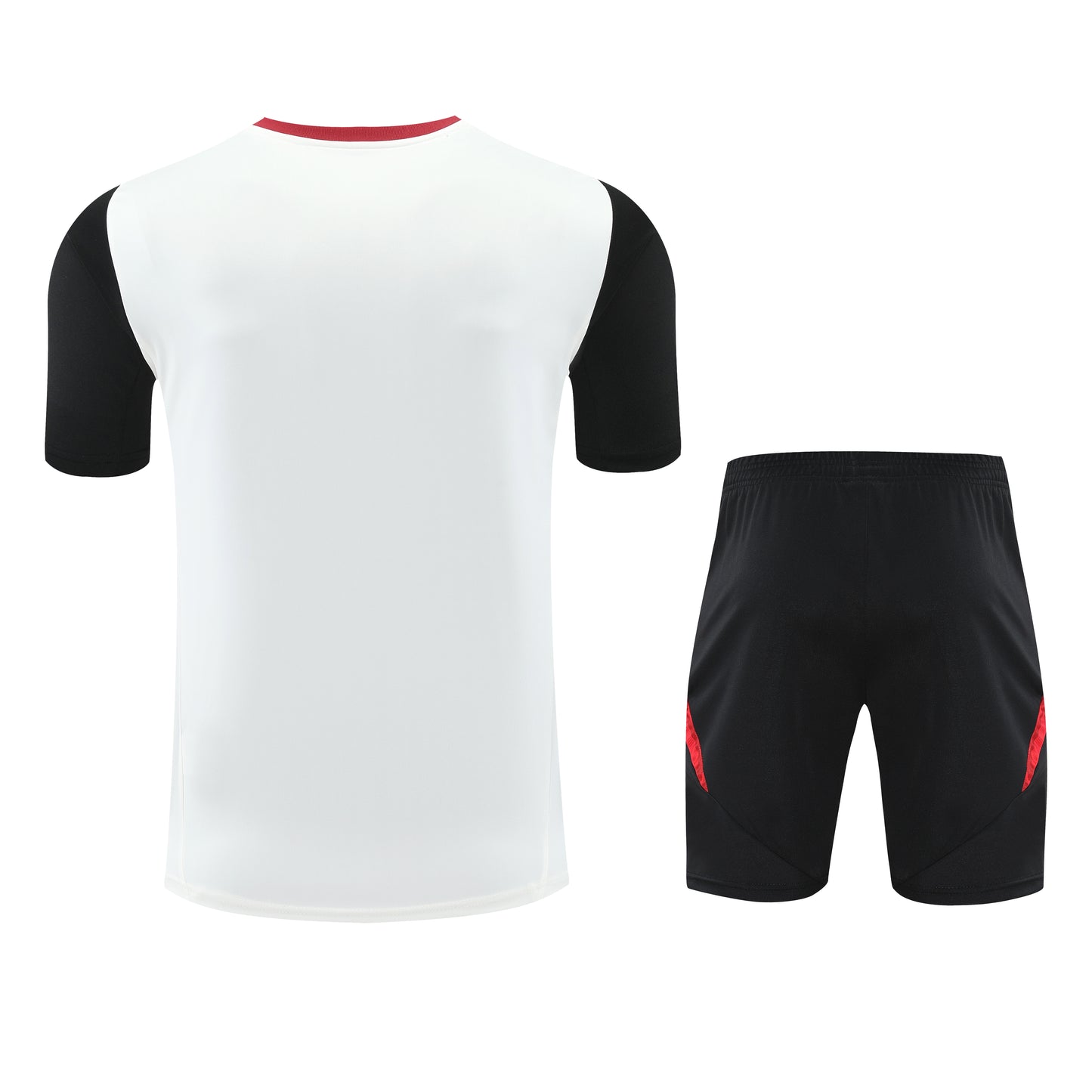 Kit Adulto Manchester United 25-26 - Branco com Detalhes em Preto e Vermelho