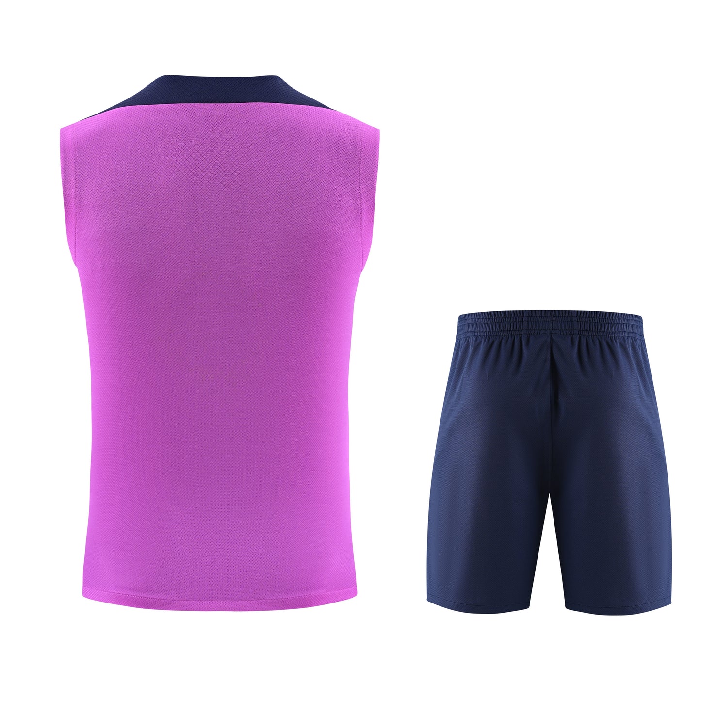 Kit Adulto Barcelona 25-26 – Regata Rosa e Shorts Azul Marinho