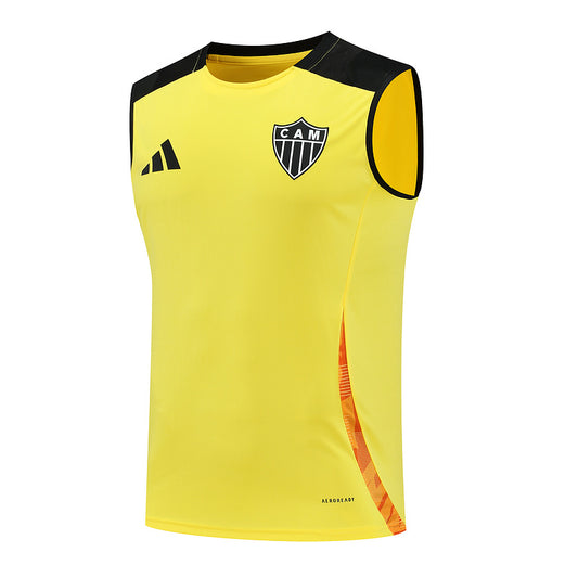 Kit Adulto Atlético Mineiro 25-26 Regata de Treino – Amarelo e Preto