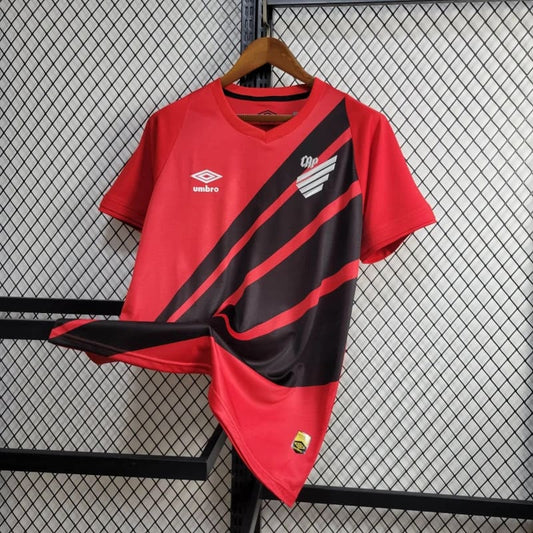 Camisa Athletico Paranaense Home 24-25 – Vermelha com Faixas Pretas