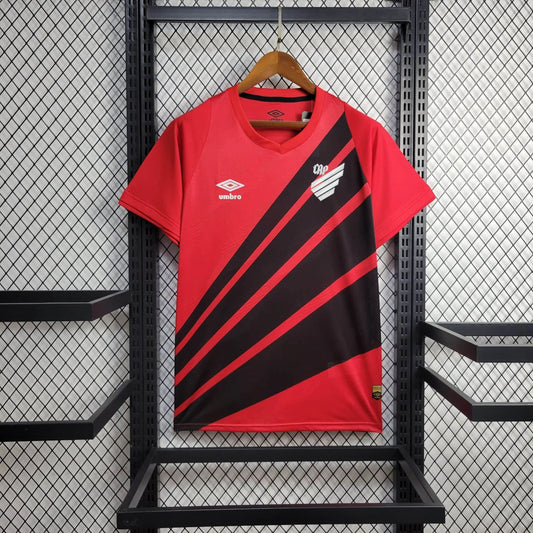 Camisa Athletico Paranaense Home 24-25 – Vermelha com Faixas Pretas