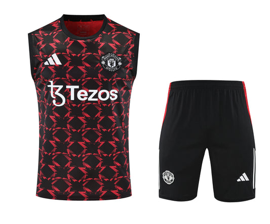 Kit Adulto Manchester United 25-26 – Regata Vermelha e Shorts Preto