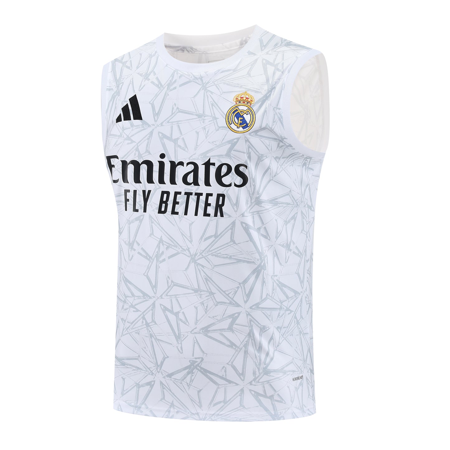 Kit Adulto Real Madrid 25-26 – Regata Branca e Shorts Preto