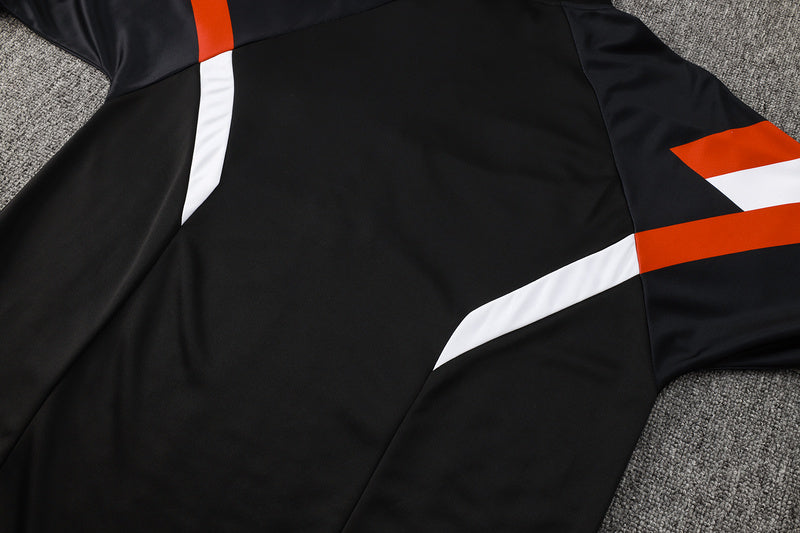 Kit Adulto Flamengo 25-26 – Adidas Originals | Casaco e Calça Pretos com Logo Vermelho