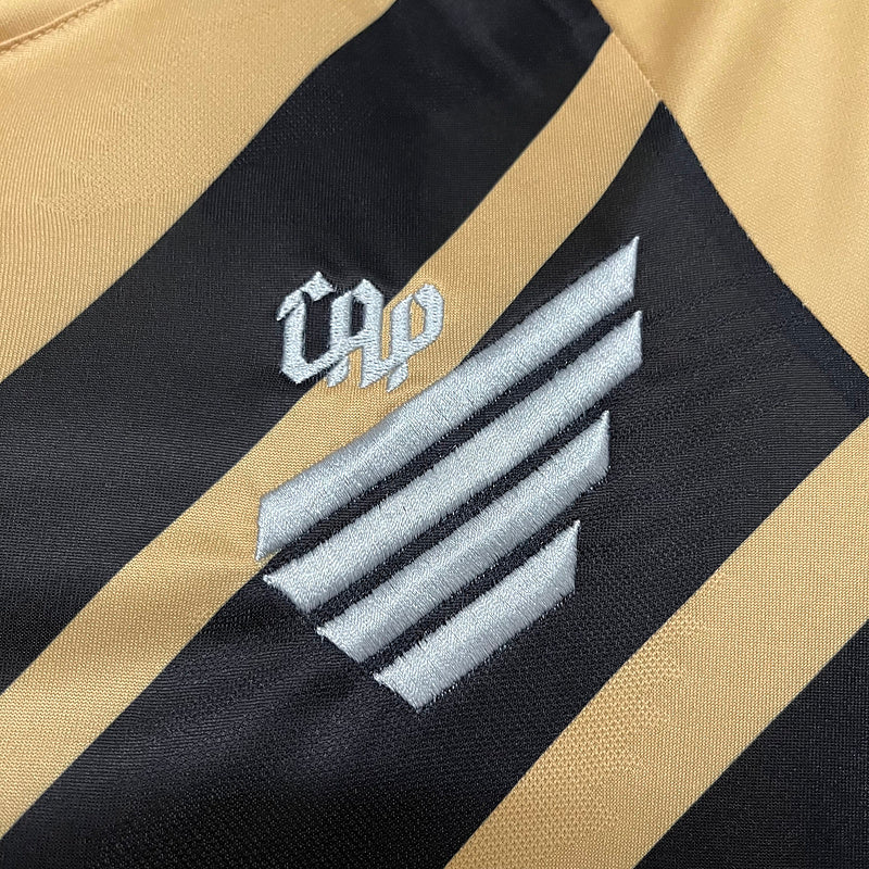 Camisa Feminina Athletico Paranaense 24-25 – Away Dourada (Centenário)