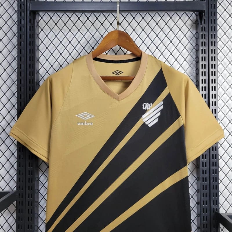 Camisa Athletico Paranaense Away 24-25 – Edição Centenário Dourada com Detalhes Pretos