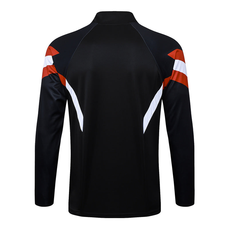 Kit Adulto Flamengo 25-26 – Adidas Originals | Casaco e Calça Pretos com Logo Vermelho