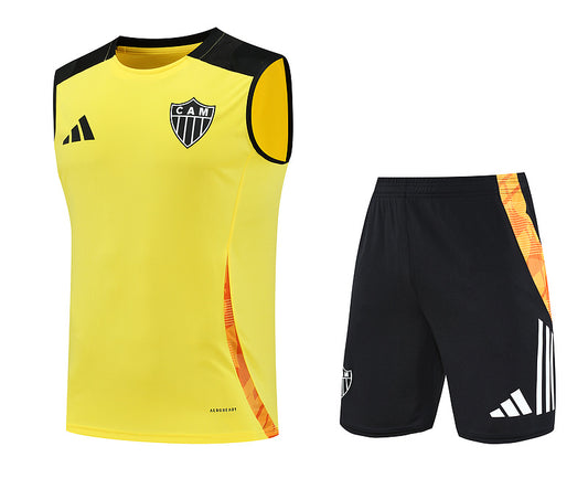 Kit Adulto Atlético Mineiro 25-26 Regata de Treino – Amarelo e Preto