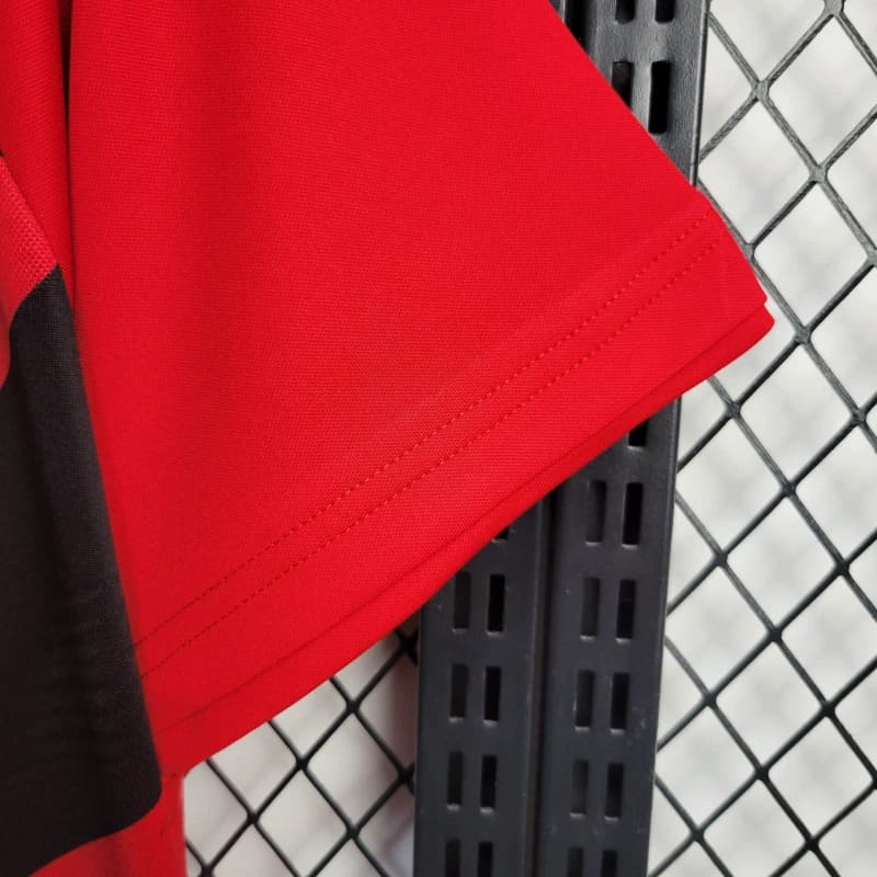 Camisa Athletico Paranaense Home 24-25 – Vermelha com Faixas Pretas